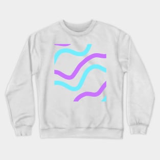 Blue purple watercolor stripes art Crewneck Sweatshirt